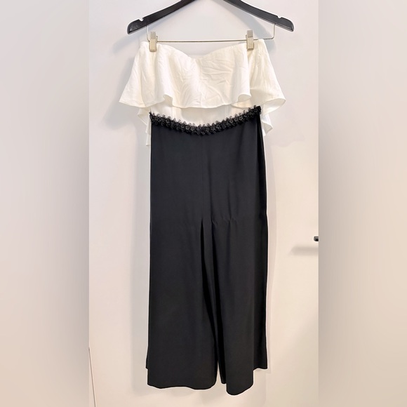 Intermix Womens Back Zip Layered Strapless Wide Leg Jumpsuit - Picture 1 of 8